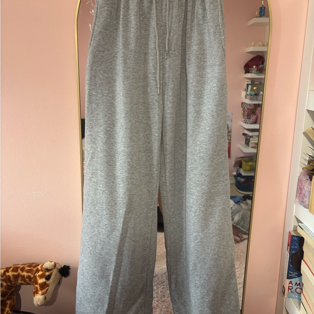Cozy Wide Leg Gray Lounge Pants